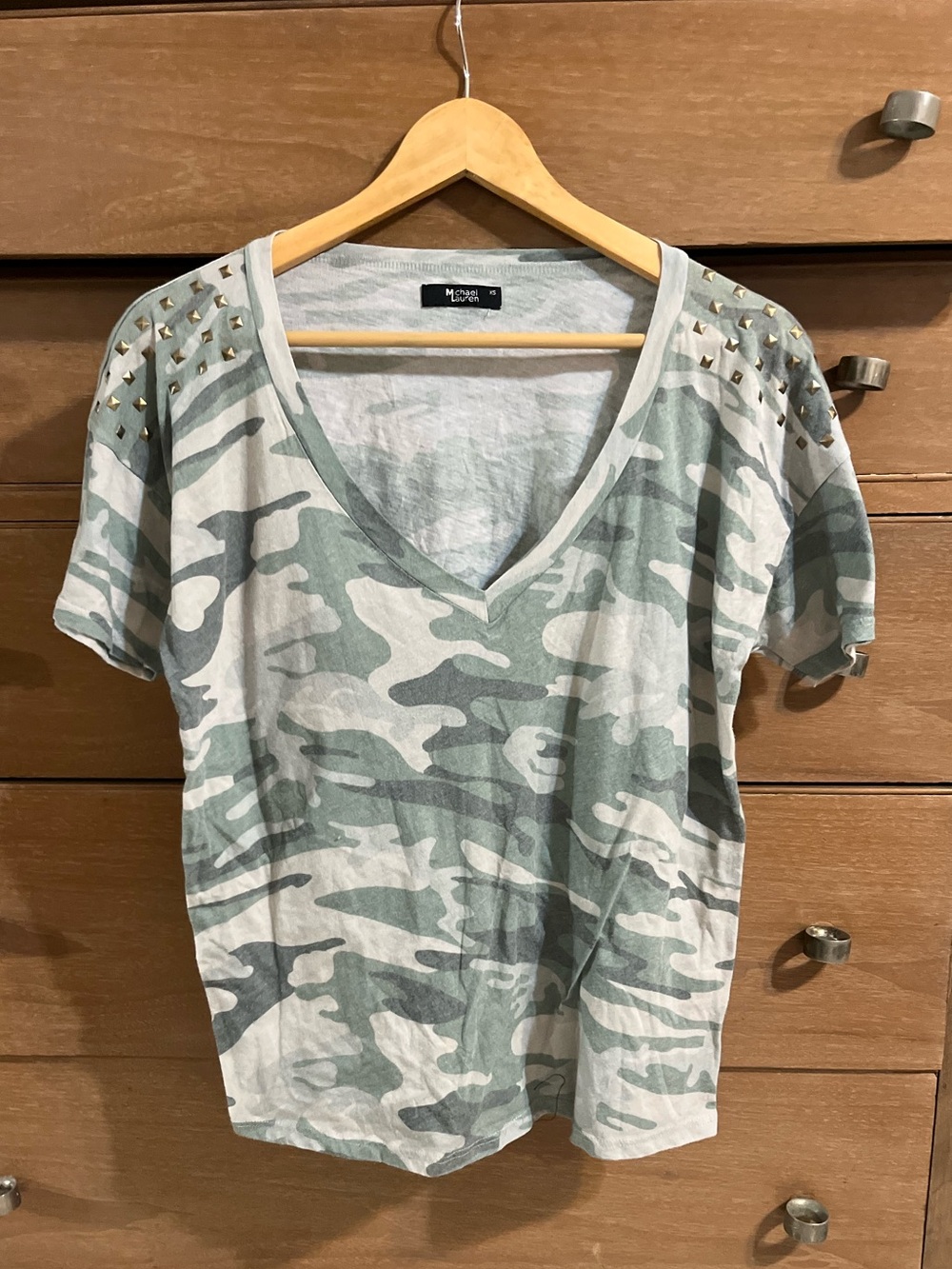 Michael lauren camo tee